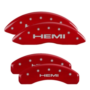 Picture of MGP 4 Caliper Covers Engraved 21-22 Ram 1500 Caliper Covers Red