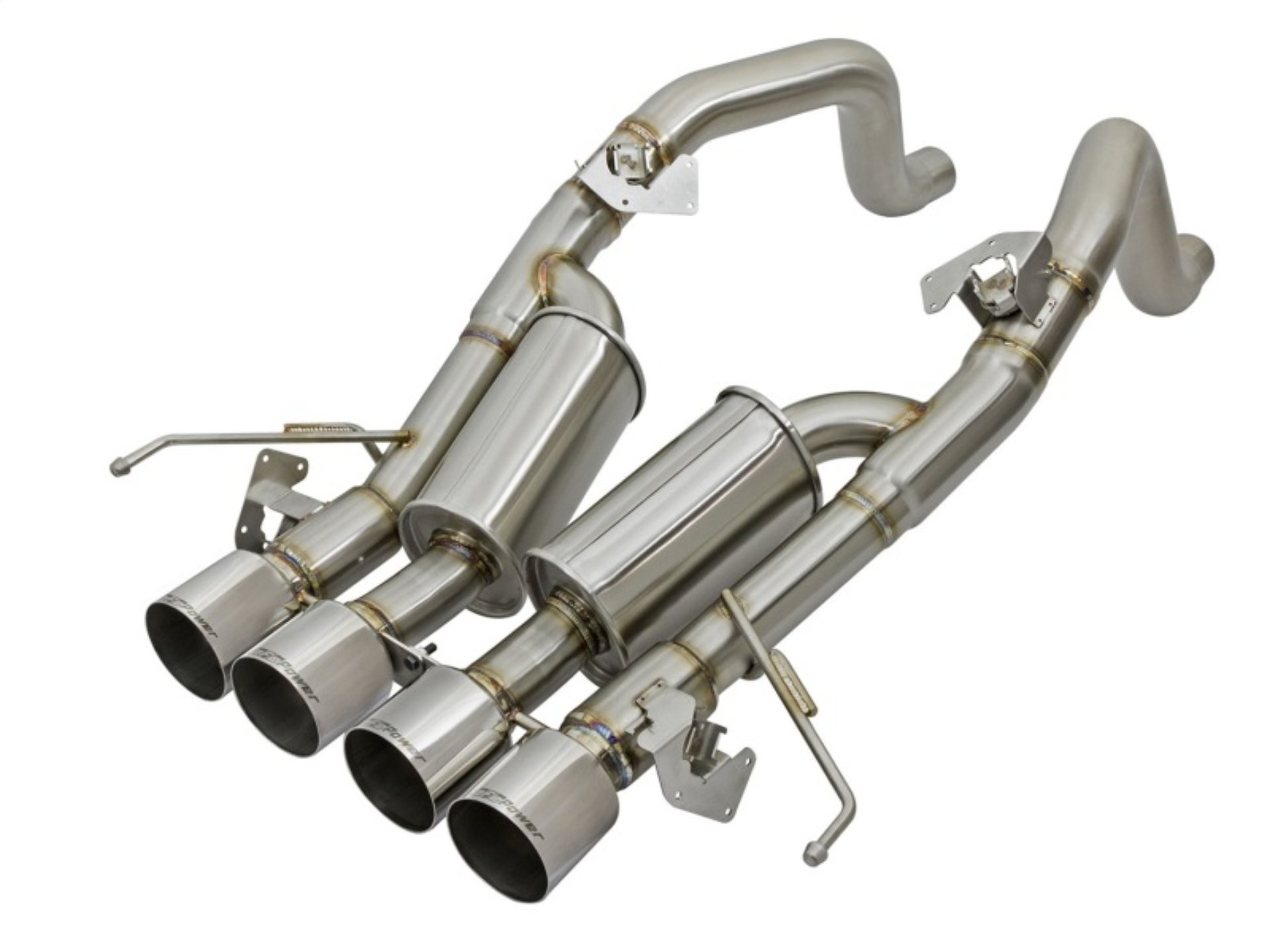 Picture of aFe MACHForce XP 3in-2 1/2in Axle Back 304SS Exhaust w/ Polished Tips 14-17 Chevy Corvette V8-6.2L