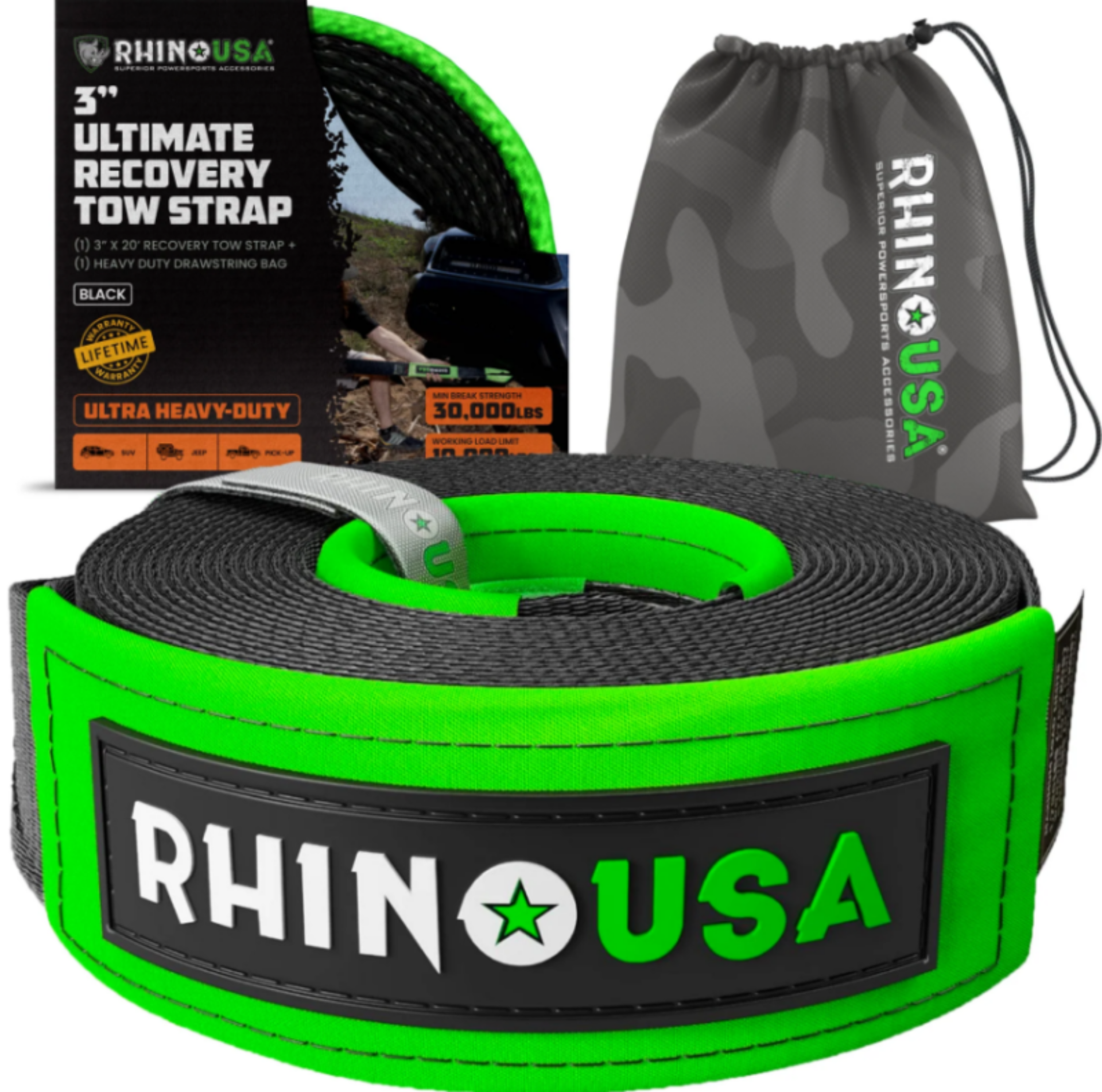 Picture of Rhino USA 2 X 20  Ultimate Recovery Tow Strap