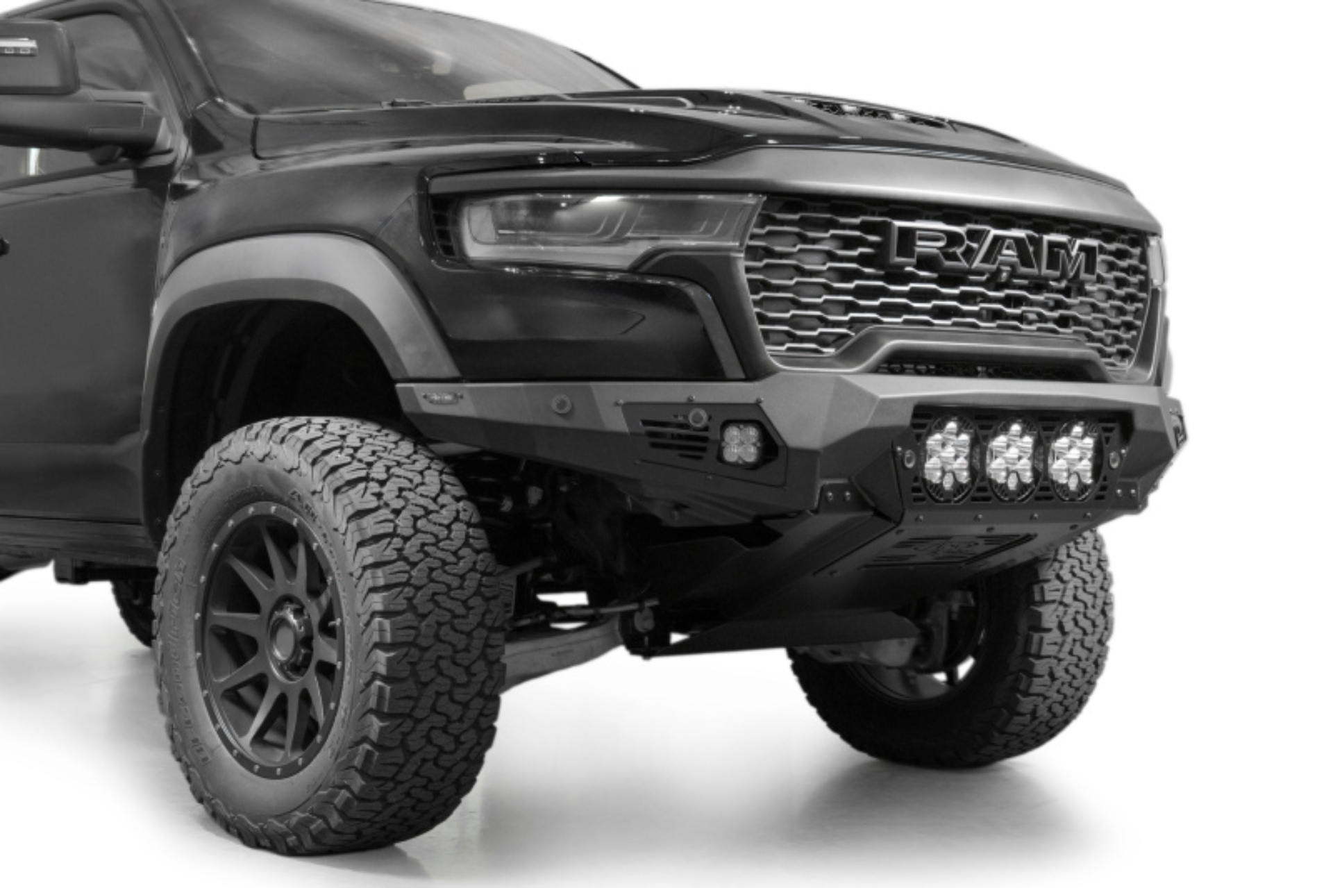 Picture of Addictive Desert Designs 2025+ Ram RHO Bomber Front Bumper - 3 Baja Designs LP6