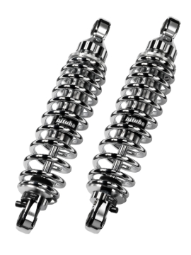 Picture of Bitubo WME0 Twinshocks Adjustable: Spring Preload, Rebound, Length 371mm, Chrome Edition