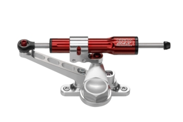 Picture of Bitubo KITT Steering Damper Kit For Over Tank Mounting With Red Shock Absorber