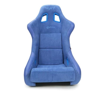 Picture of NRG FRP Bucket Seat (Medium) Prisma-Chromatic Royal Blue Vegan Suede w/ Chameleon Back