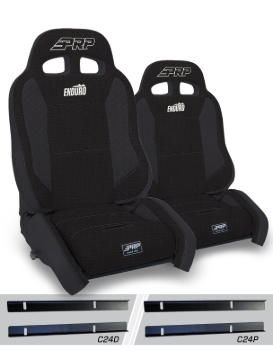 Picture of PRP 03-06 Jeep Wrangler TJ Enduro Elite Suspension Seat Crawl Edition - Black (Pair)