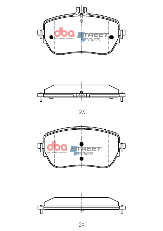 Picture of DBA 2018+ Mercedes-Benz CLA Street Series Front Brake Pads