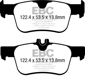 Picture of EBC Racing 17-24 Honda Civic Type-R RP-1 Race Rear Brake Pads