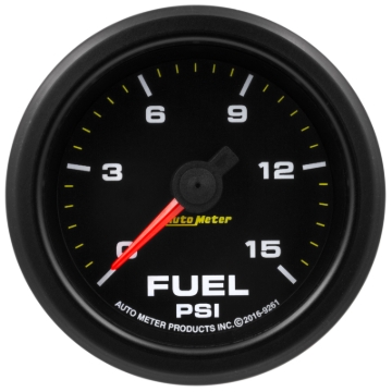 Picture of Autometer Extreme Environment 2 1/16in 15psi Fuel Pressure Gauge Stepper Motor w/ Warn