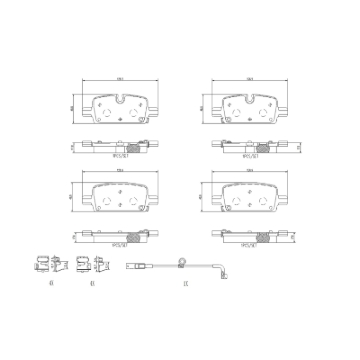 Picture of Brembo OE 21-24 Cadillac Escalade/Suburban/Tahoe/Yukon/Yukon XL Ceramic Brake Pad - Rear
