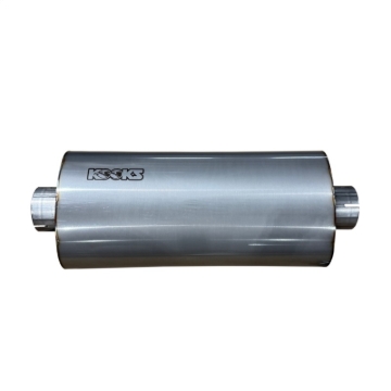 Picture of Kooks 3in Oval Clamp In Center/Center Muffler 18in Long Body Polished Stainless Steel