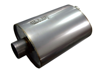Picture of Kooks 2.5in. Oval Center/Offset Muffler 12in. Long Body Stainless Steel