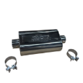 Picture of Kooks 2.5in Oval Clamp In Muffler 12in Long Body Polished Stainless Steel