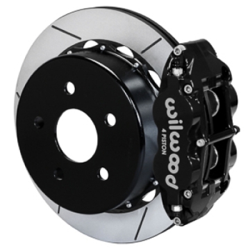 Picture of Wilwood 07-18 Jeep Wrangler Narrow Superlite 4R Rear Brake Kit Slotted 13.50in Rotor w/Lines - Black