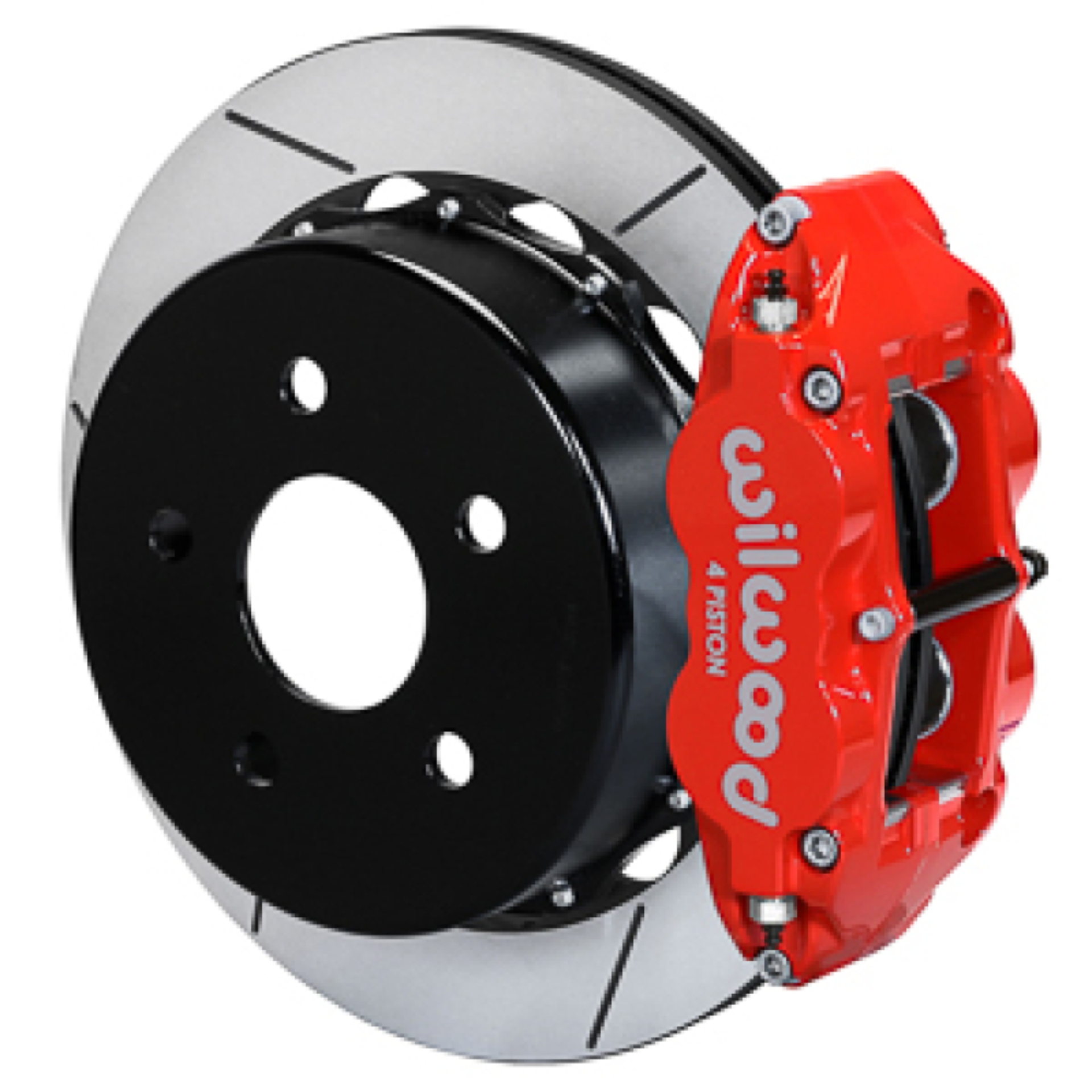 Picture of Wilwood 18-21 Jeep Wrangler Narrow Superlite 4R Rear Brake Kit Slotted 13.50in Rotor w/Lines - Red