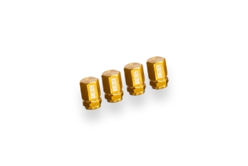 Picture of ISC Suspension Titanium Valve Stem Caps (Set of 4) - Gold