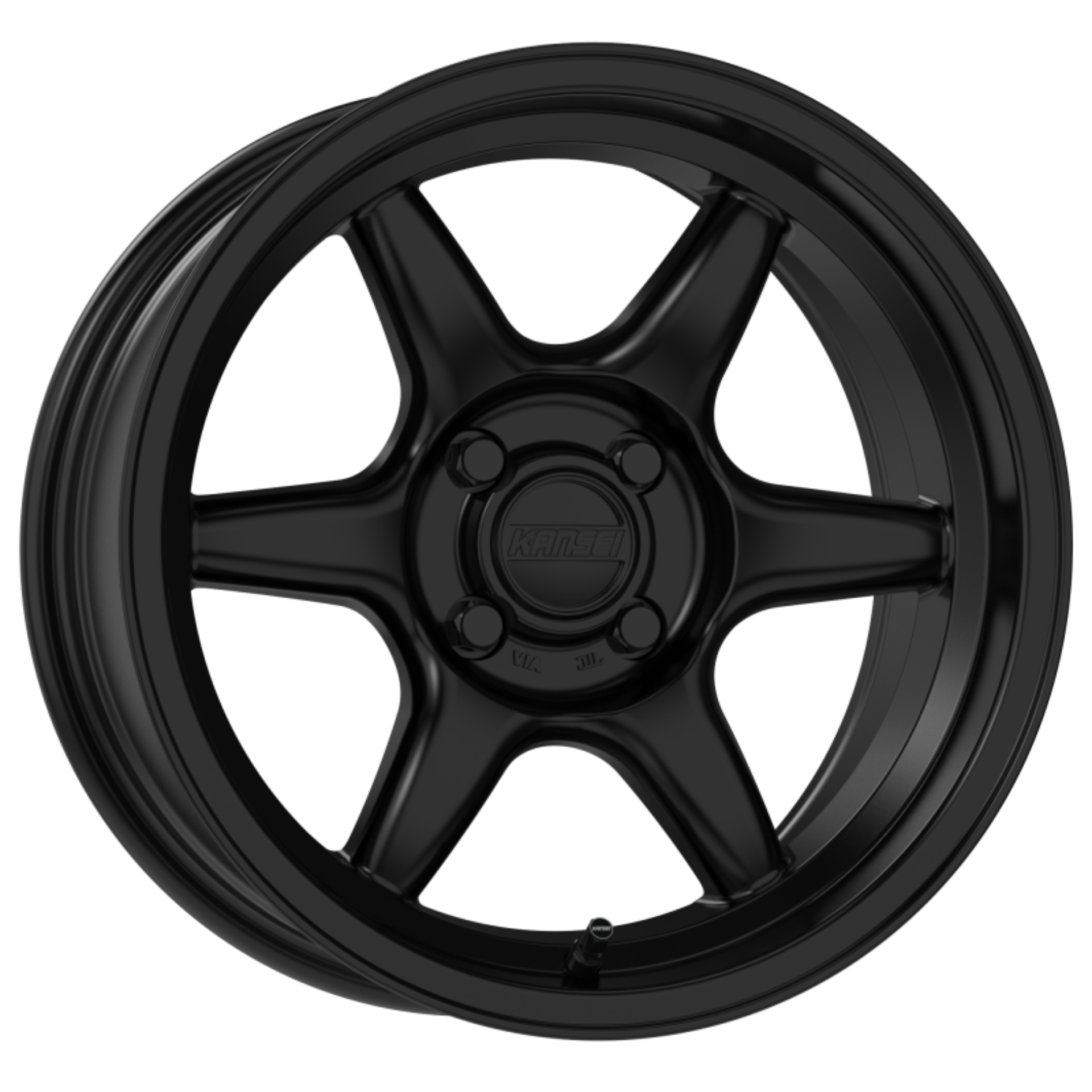 Picture of Kansei K11S Tandem 15x8in / 4x100 BP / 0mm Offset / 73.1mm  Bore - Satin Black