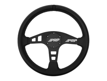 Picture of PRP Flat Leather Steering Wheel - Black