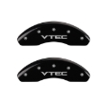 Picture of MGP Front set 2 Caliper Covers Engraved Front Vtec Black finish silver ch