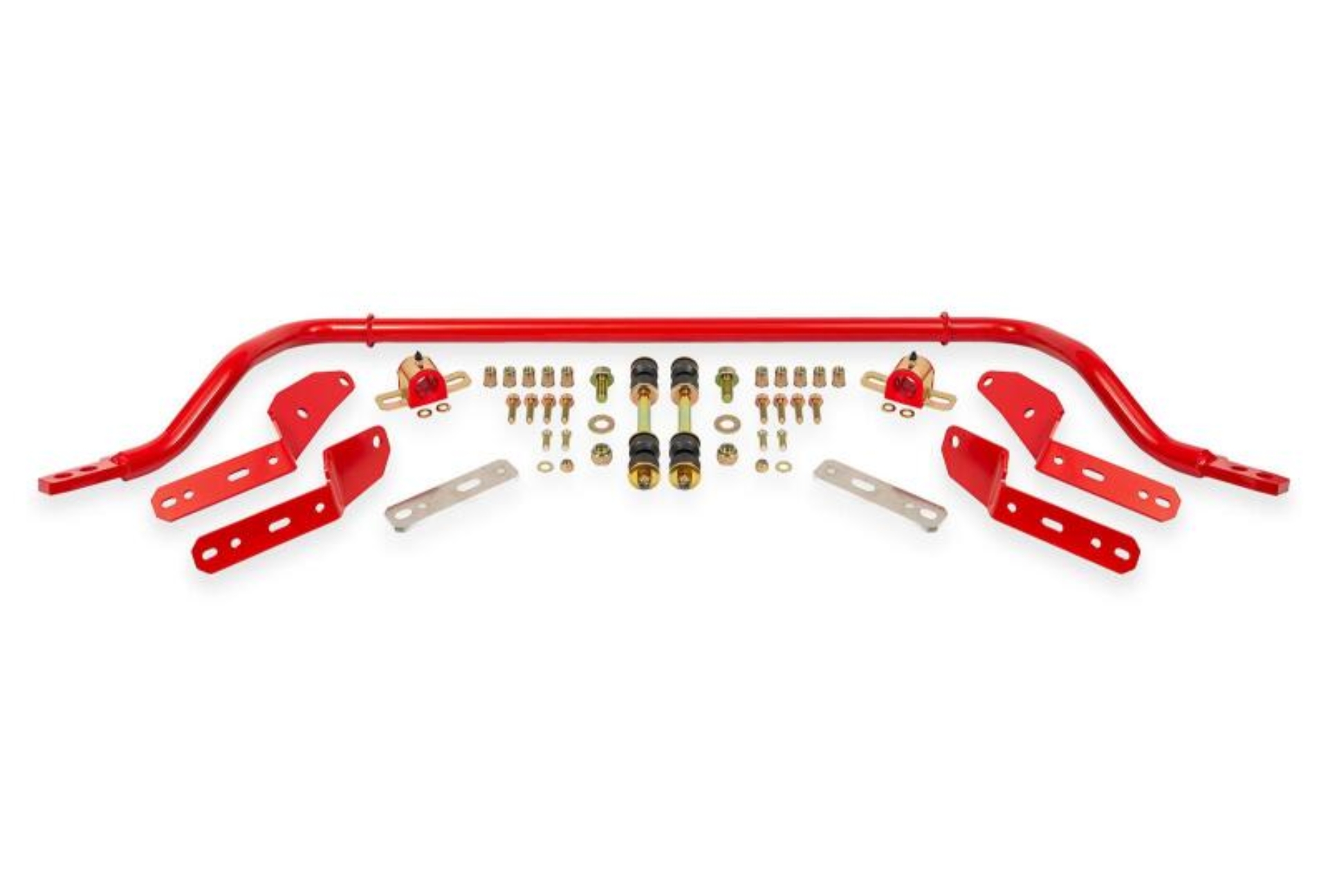 Picture of BMR 64-67 GM A-Body 1.25in Hollow 2-Hole Adjustable Front Sway Bar Kit - Red