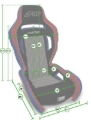 Picture of PRP Contour Suspension Seat - Black