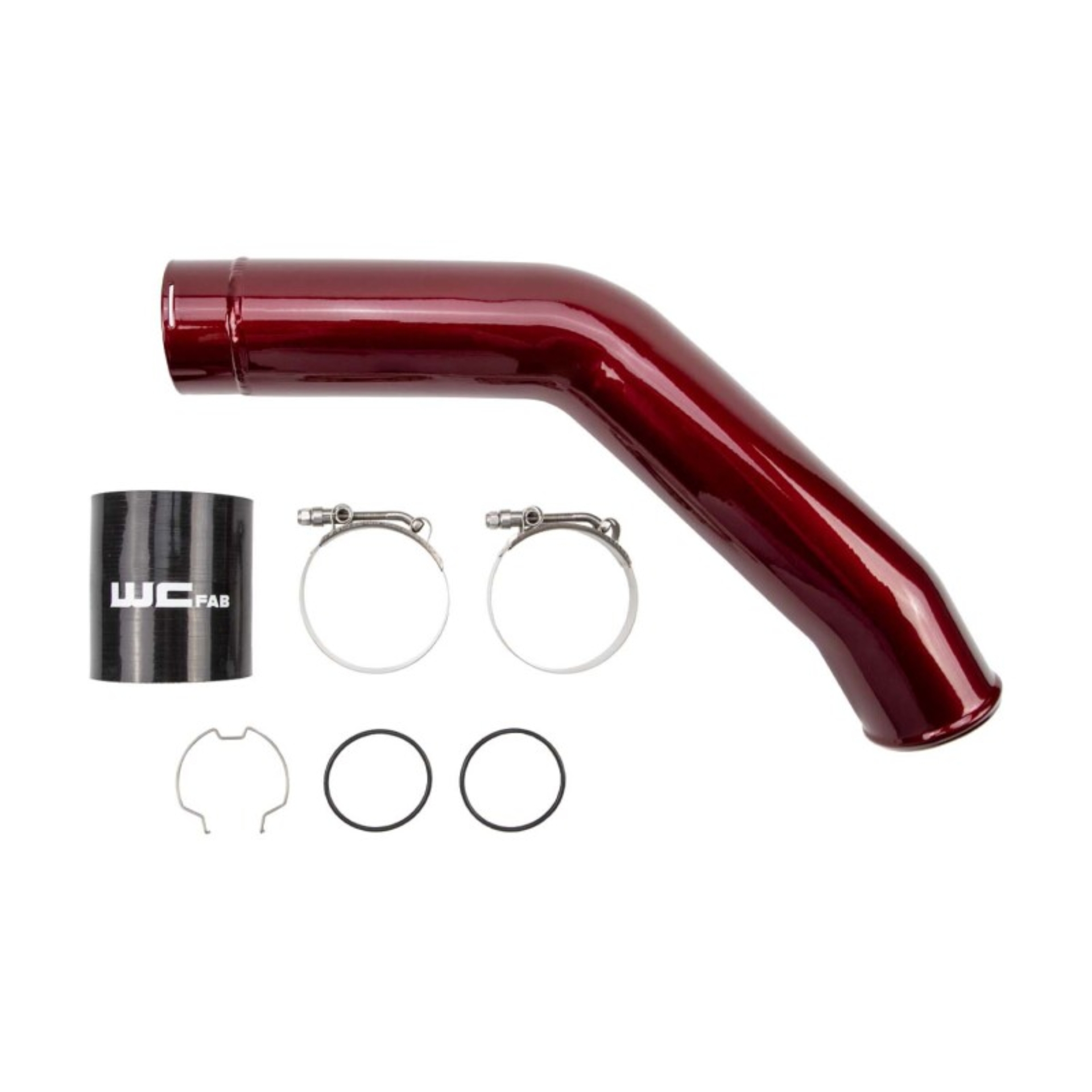 Picture of Wehrli 15-24 Ford 6.7L Power Stroke 3in Hot Side Intercooler Pipe - Fine Texture Black