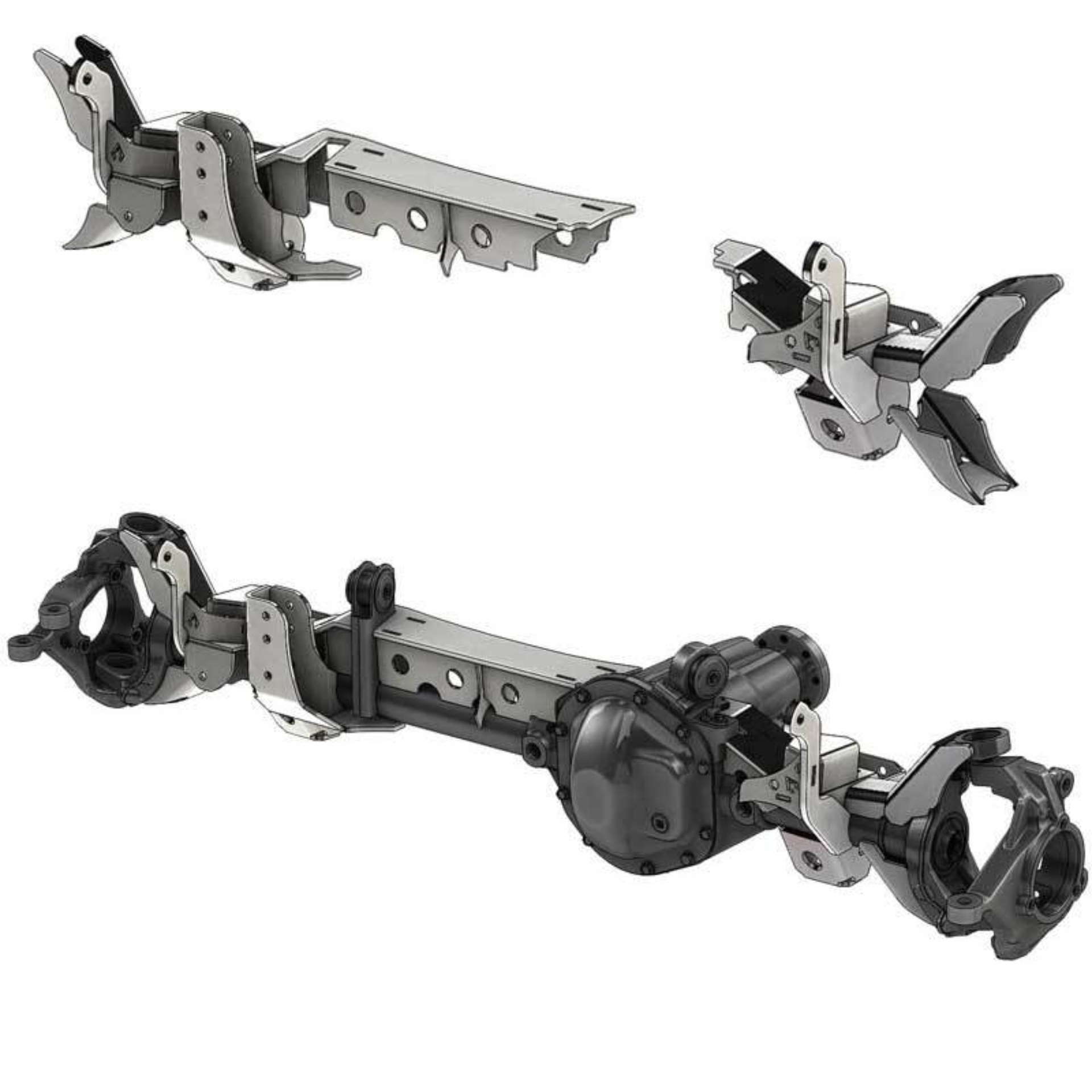Picture of Artec Industries 93-06 Jeep Wrangler TJ Front Axle Swap Kit Dana 44 Lca Brackets w/ Standard Hole