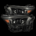 Picture of AlphaRex 23-24 Toyota Tacoma LUXX-Series LED Proj Headlights Alpha Blk w/Actv Light & Seq. Sig + DRL