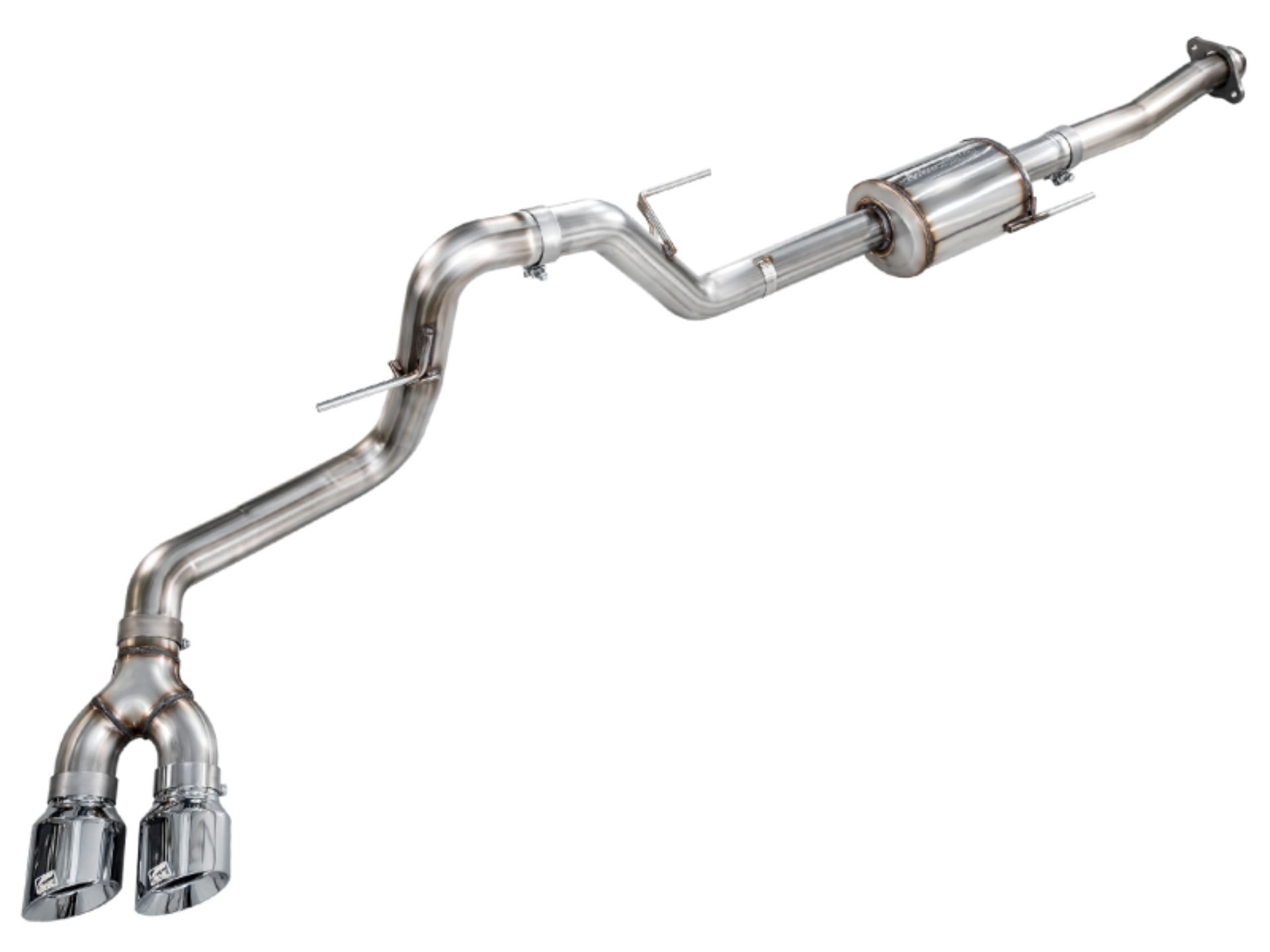 Picture of AWE Tuning 21-25 Ford F150 (14th Gen Reg Cab) Cat-Back Exhaust - 4.5in Dual Side Exit Chrome Tips
