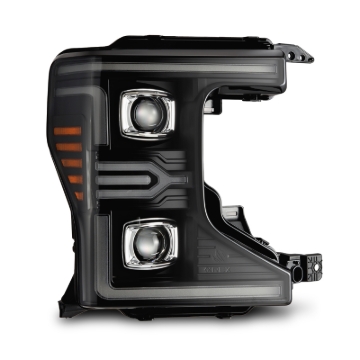 Picture of AlphaRex 20-22 Ford F-250/350/450/550 SD LUXX-Series LED Proj Headlights Bk w/Acv Light SS & SBDRL