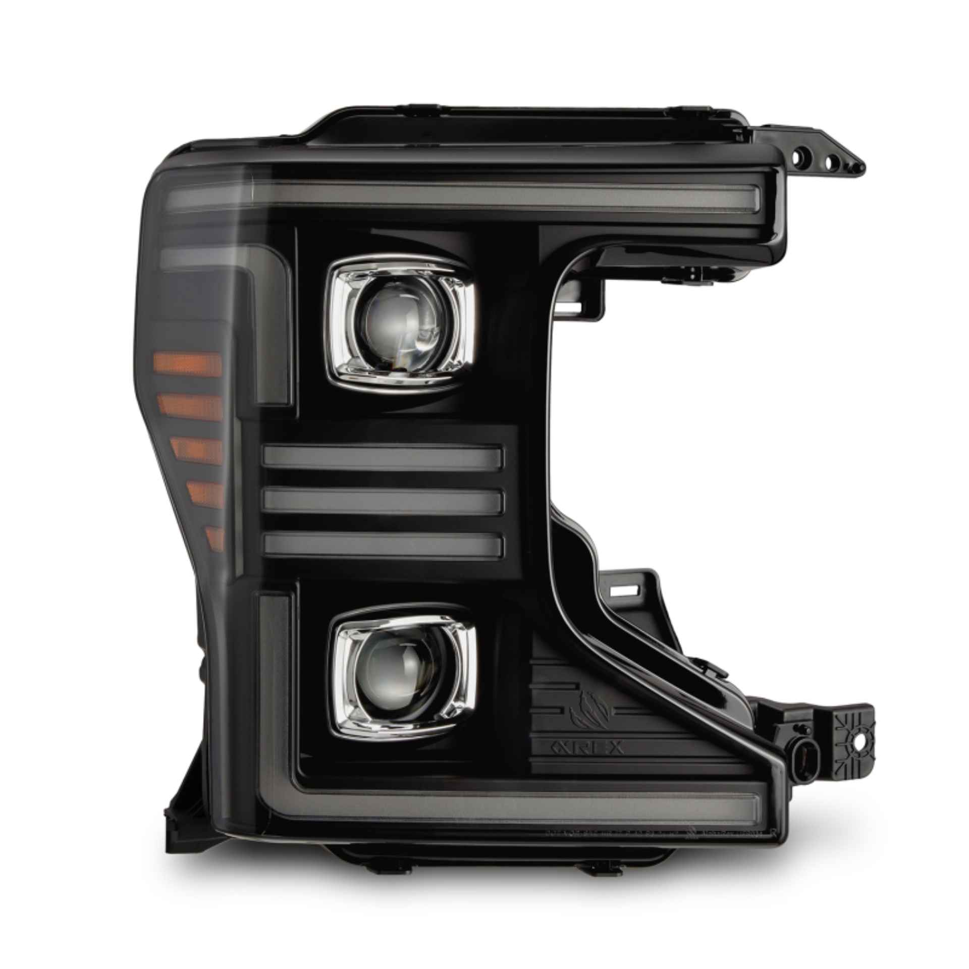 Picture of AlphaRex 20-22 Ford F150 Pro-Series Projector Headlights Black w/ Activation Light / Seq. Sig. / DRL