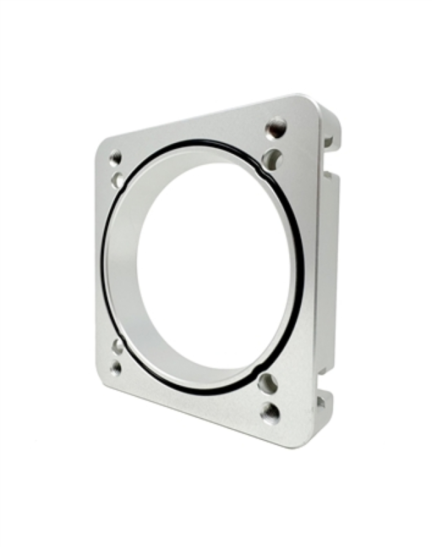 Picture of Torque Solution 06-21 Subaru STI EJ Big Bore Manifold Big Bore 76mm Throttle Body Adapter - Silver