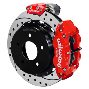 Picture of Wilwood 88-98 GM C1500 Superlite Rear Elec. Parking Brake Kit 12.88in SRP Rotor 3.25in Offset - Red