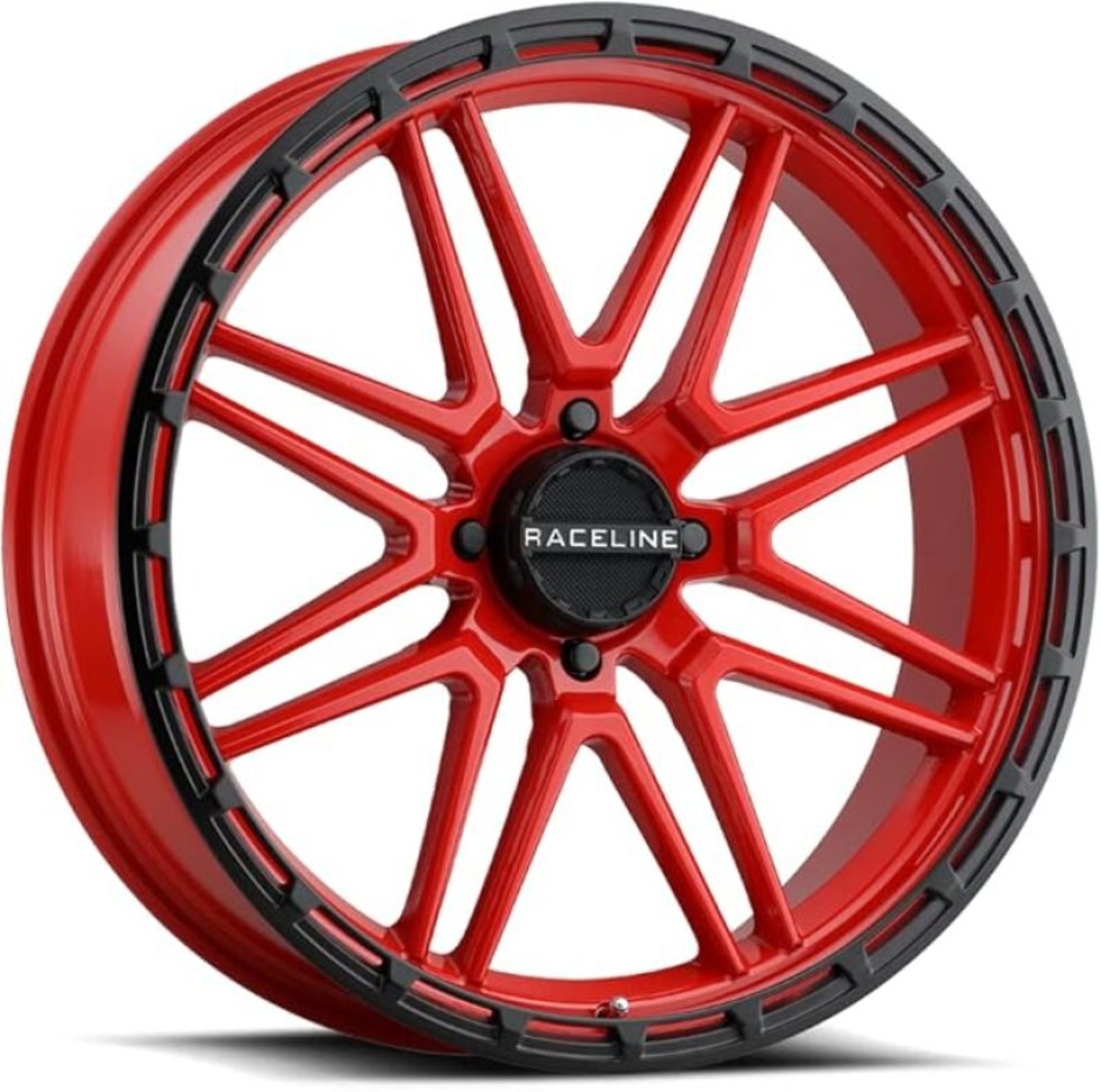 Picture of Raceline A11RB Krank-XL 18x7in / 4x156 BP / 0mm Offset / 132.5mm Bore - Red/Black Wheel