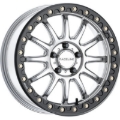 Picture of Raceline A14SB Alpha 15x10in/4x156 BP/10mm Offset/132.5mm Bore - Silver & Blk Ring Beadlock Wheel