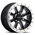 Picture of Raceline A71 Mamba 14x7in/4x156 BP/4+4 0mm Offset/110.18mm Bore - Blk & Machined Ring Beadlock Wheel