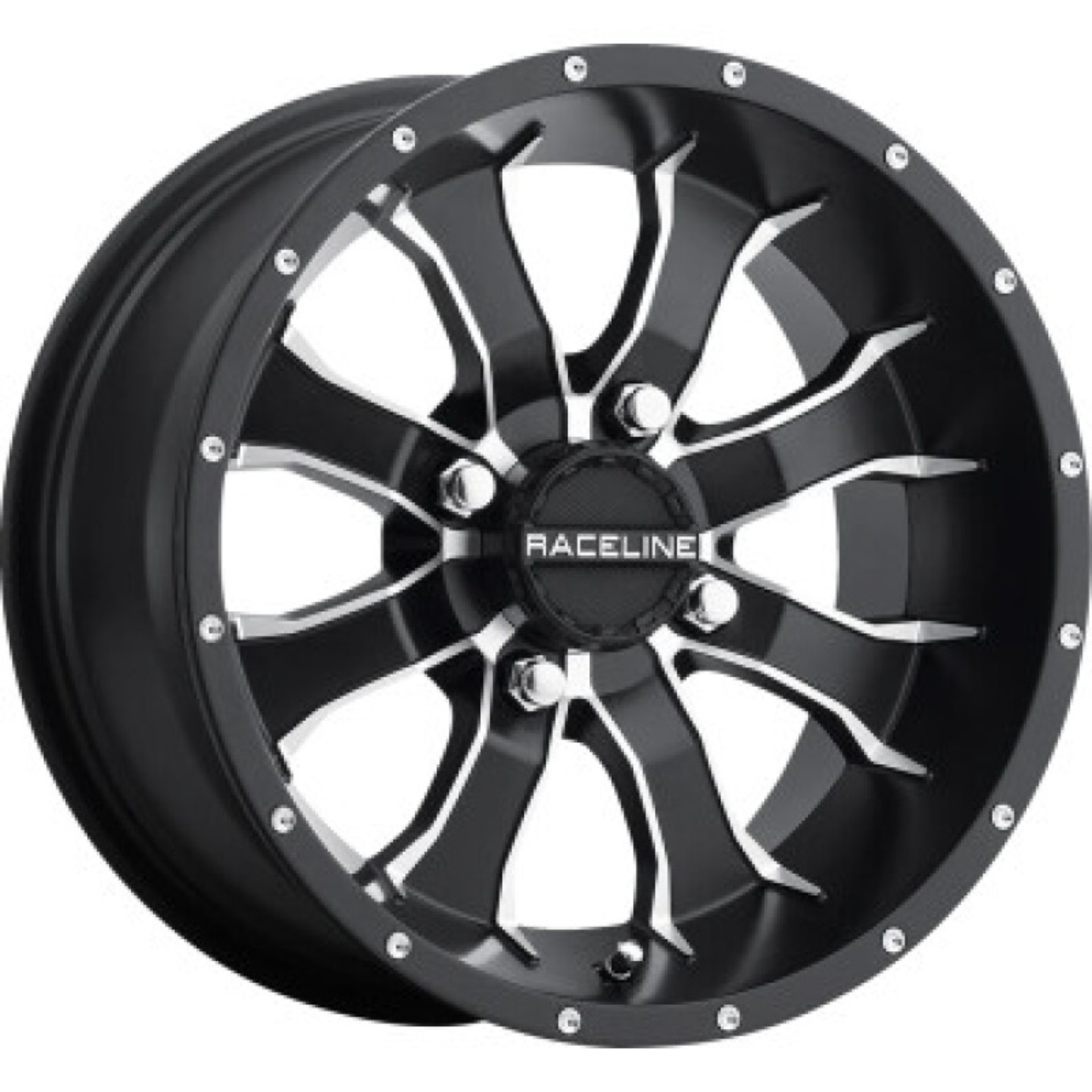 Picture of Raceline A77 Mamba 10x5in / 4x110 BP /3+2 18mm Offset / 83.8mm Bore - Black & Machined Wheel