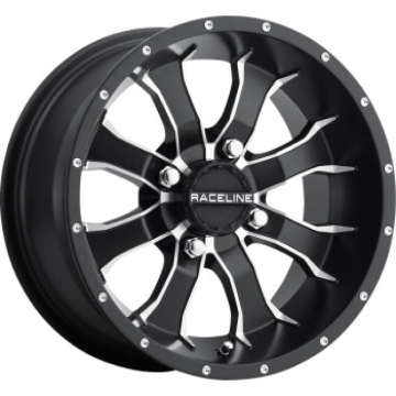 Picture of Raceline A77 Mamba 12x7in / 4x136.5 BP / -47mm Offset / 110.2mm Bore - Black & Machined Wheel