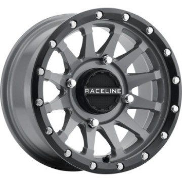 Picture of Raceline A95SG Trophy 14x7in / 4x137 BP / 38mm Offset / 110.18mm Bore - Grey & Black Lip Wheel