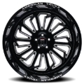 Picture of American Truxx AT1916 Butcher 24x14 / 5x127 BP / -76mm Offset / 71.6mm Hub Gloss Black Milled Wheel
