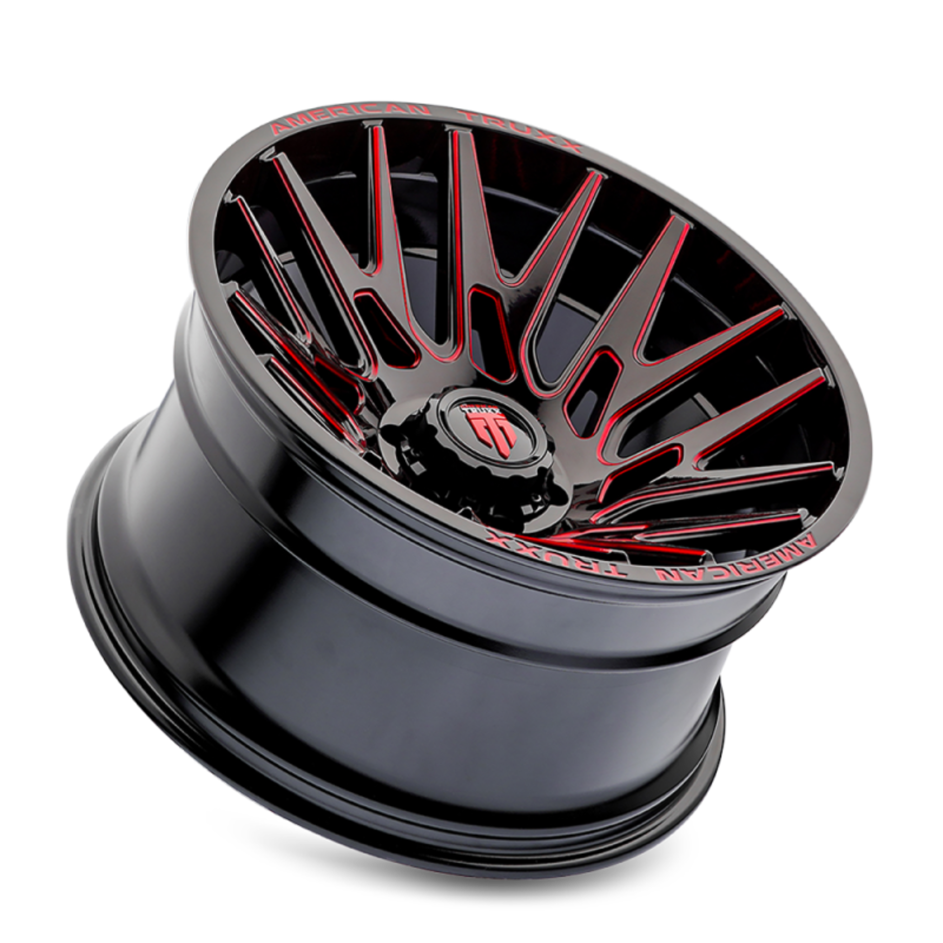 Picture of American Truxx AT1919 Evolution 22x12 / 6x135 BP / -44mm Offset / 87.1mm Hub Gls Blk Prizm Red Wheel