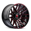Picture of American Truxx AT1919 Evolution 22x12 / 6x135 BP / -44mm Offset / 87.1mm Hub Gls Blk Prizm Red Wheel