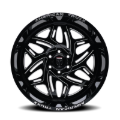 Picture of American Truxx AT1914 Euphoria 22x12 / 6x135 BP / -44mm Offset / 87.1mm Hub Gloss Black Milled Wheel