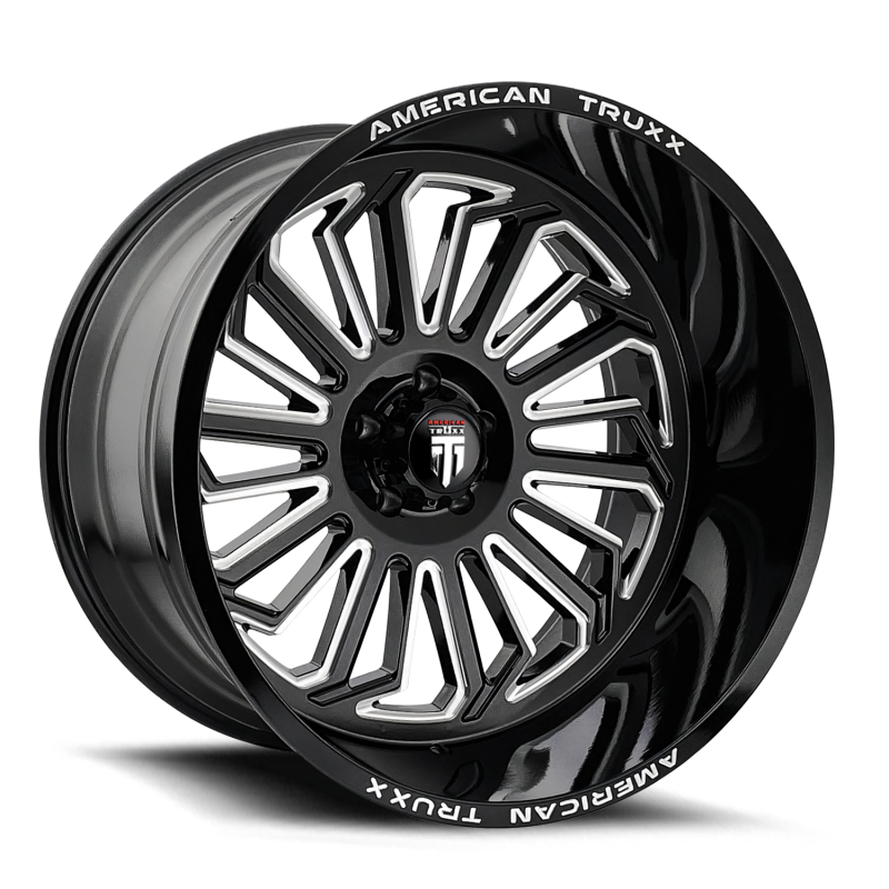 Picture of American Truxx AT1916 Butcher 20x12 / 6x135 BP / -25mm Offset / 87.1mm Hub Gloss Black Milled Wheel
