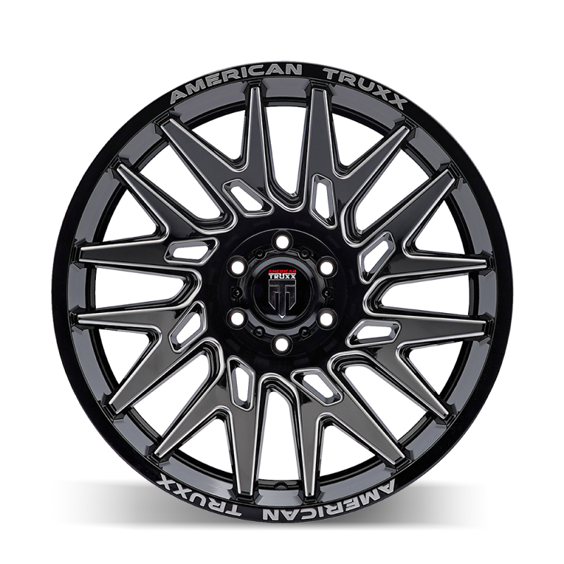 Picture of American Truxx AT1919 Evolution 22x12 / 8x180 BP / -44mm Offset / 124.2mm Hub Gloss Blk Mill Wheel