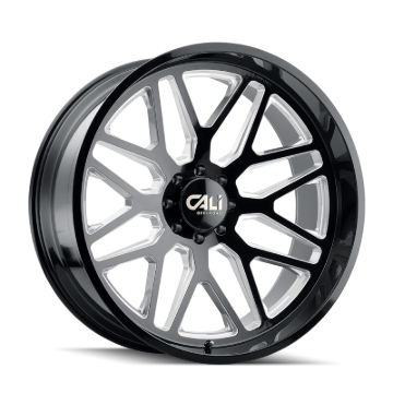 Picture of Cali Off-Road 9115 Invader 24x14 / 6x139.7 BP / -76mm Offset / 106.1mm Hub Gloss Black Milled Wheel