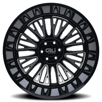 Picture of Cali Off-Road 9116 Vertex 24x14 / 8x170 BP / -76mm Offset / 125.2mm Hub Gloss Black Milled Wheel