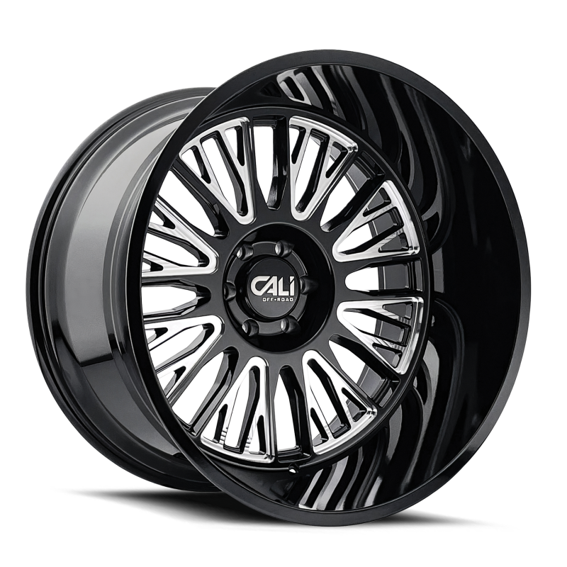 Picture of Cali Off-Road 9116 Vertex 24x14 / 8x170 BP / -76mm Offset / 125.2mm Hub Gloss Black Milled Wheel