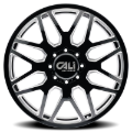 Picture of Cali Off-Road 9115D Invader Dually 22x8.25 / 8x200 BP / 115mm Offset / 142mm Hub Gls Blk Mill Wheel