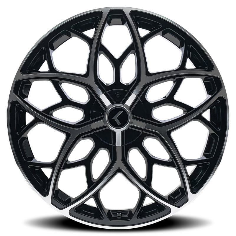 Picture of Kraze KR184 Ricochet 22x8.5 / 5x115/120 BP / 38mm Offset / 74.1mm Hub Gloss Black Machined Wheel