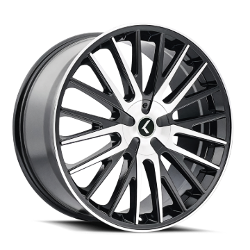 Picture of Kraze KR185 Double Down 22x8.5 / 5x100/114.3 BP / 38mm Offset / 73mm Hub Gloss Black Machined Wheel