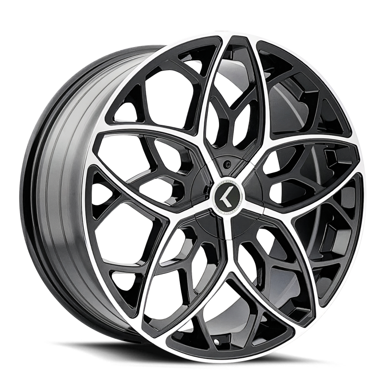 Picture of Kraze KR184 Ricochet 22x8.5 / 5x112/114.3 BP / 38mm Offset / 72.62mm Hub Gloss Black Machined Wheel
